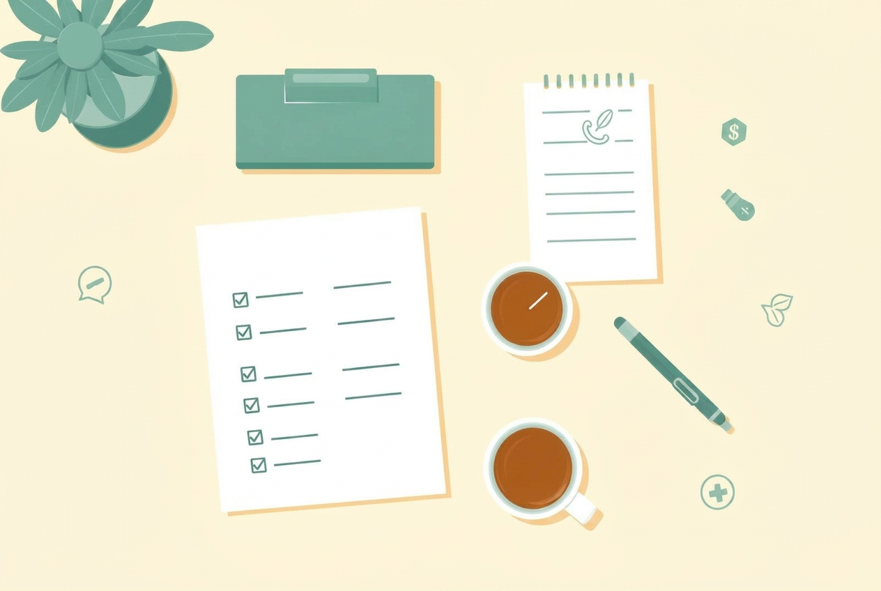 Printable GLP-1 starter checklist with planning notes.